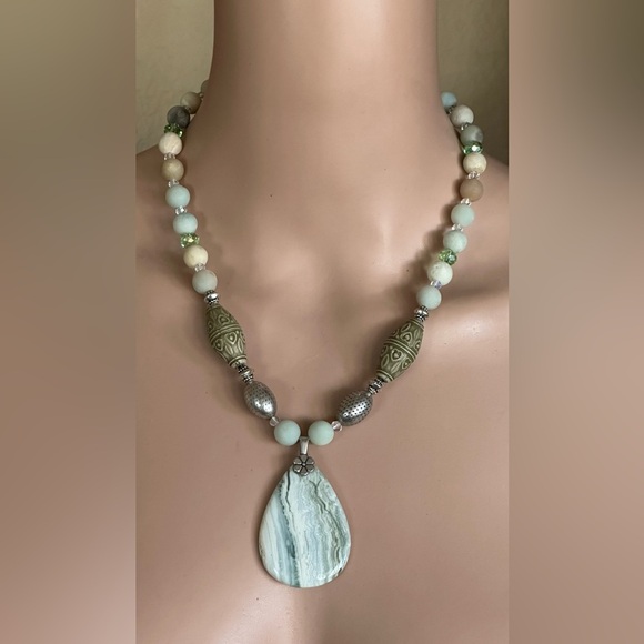 22-1/2 inch Beautiful Amazonite bead necklace NWOT - Picture 15 of 15